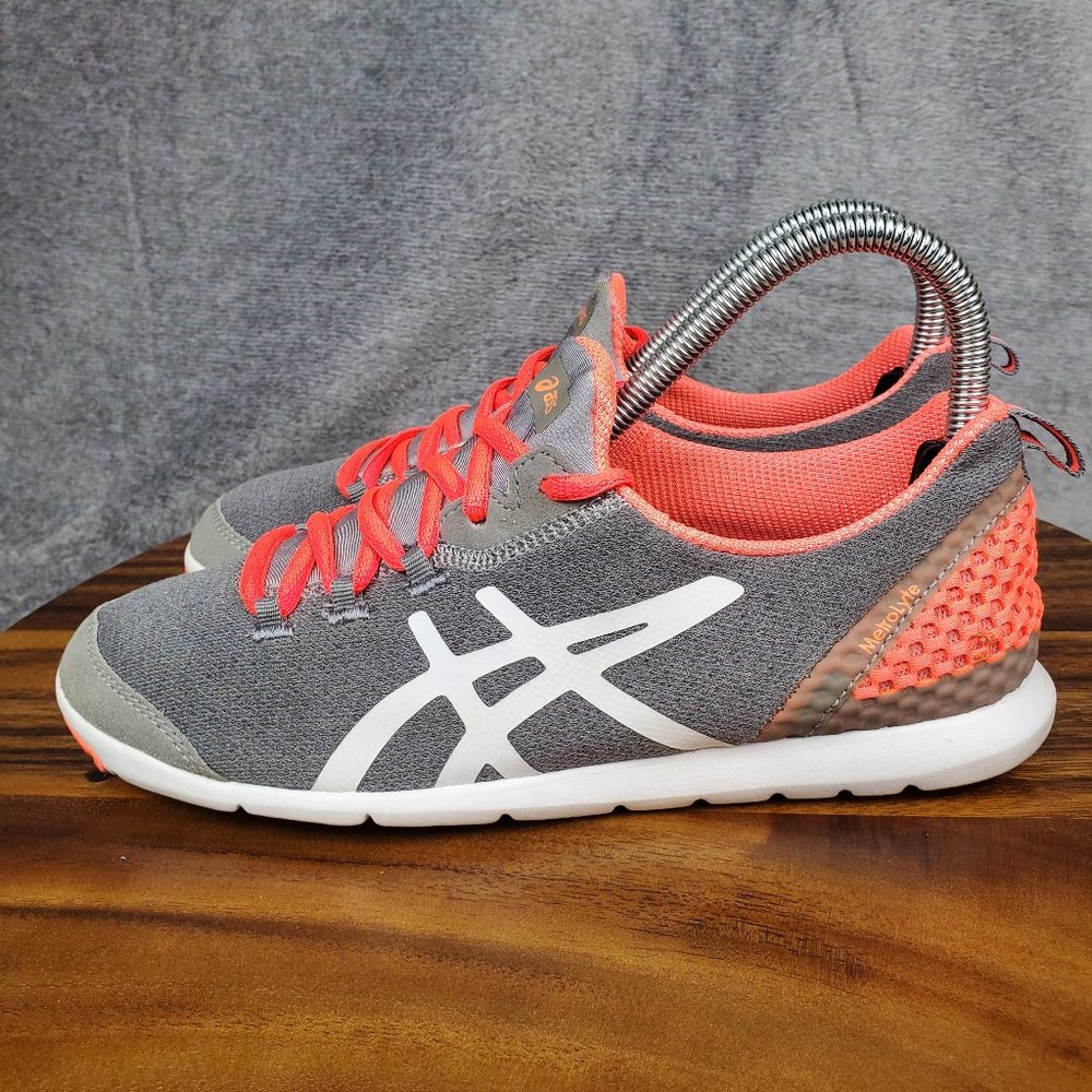Asics MetroLyte Shoes Women’s 7.5 Gray Coral Lace Up Athletic Walking Sneakers - Picture 3 of 10